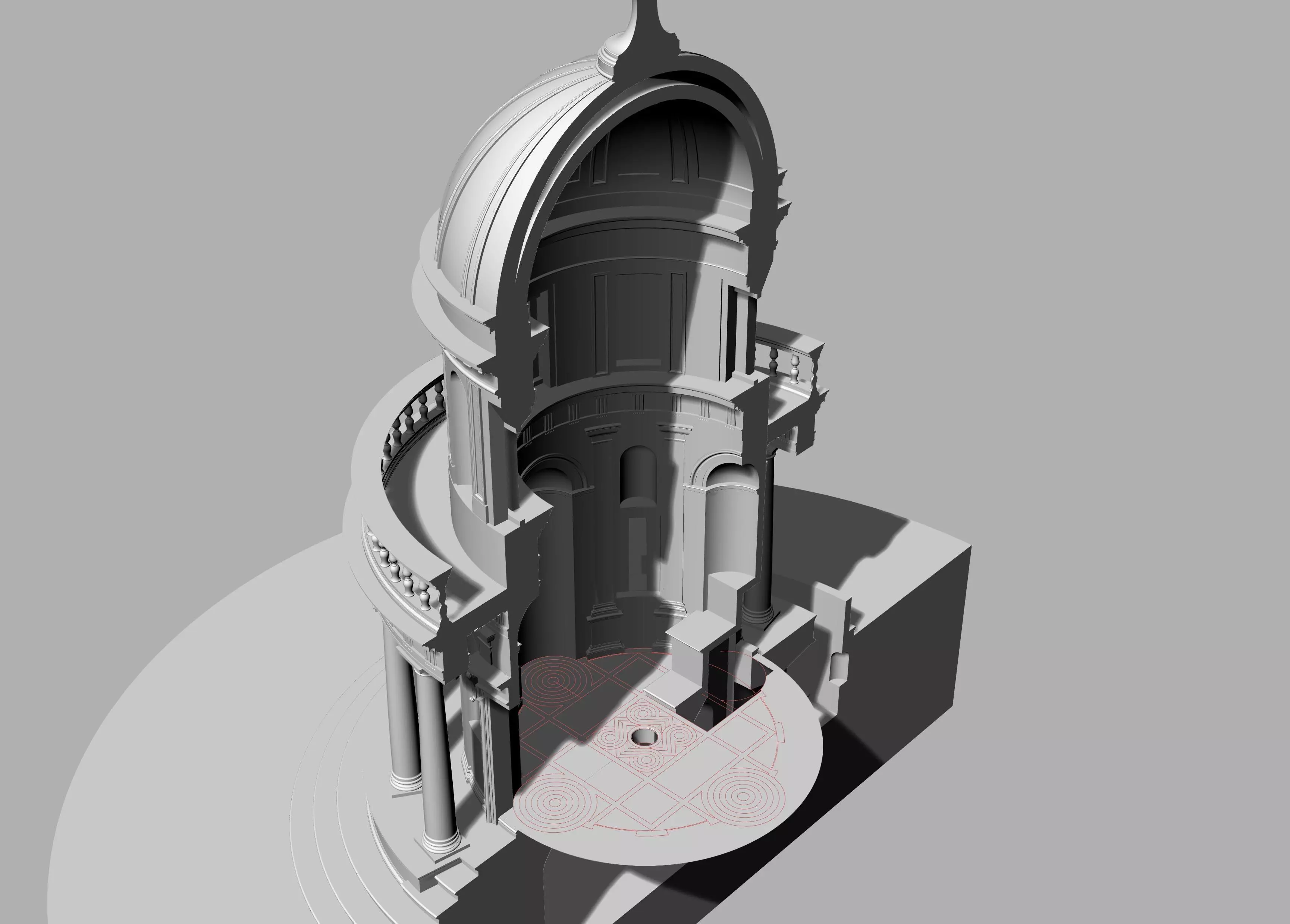 Tempietto di San Pietro in Montorio by Bramante 3D model_0