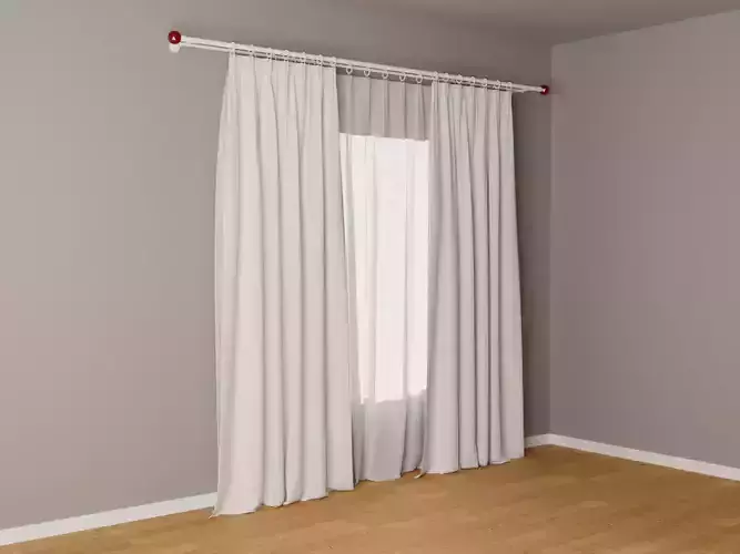 Curtains 02 collection 6 3D model