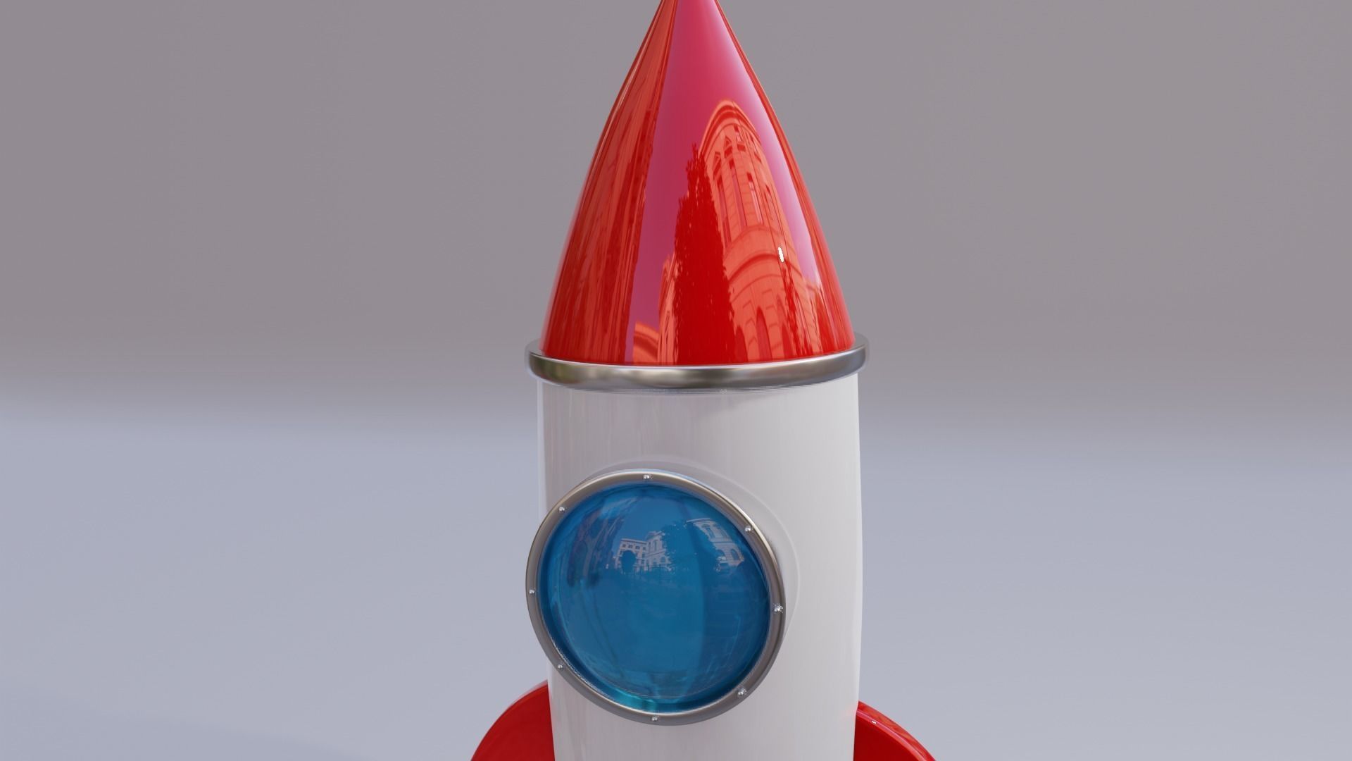 CARTOON ROCKET  3D model_1