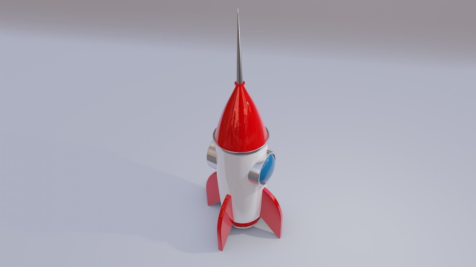 CARTOON ROCKET  3D model_4