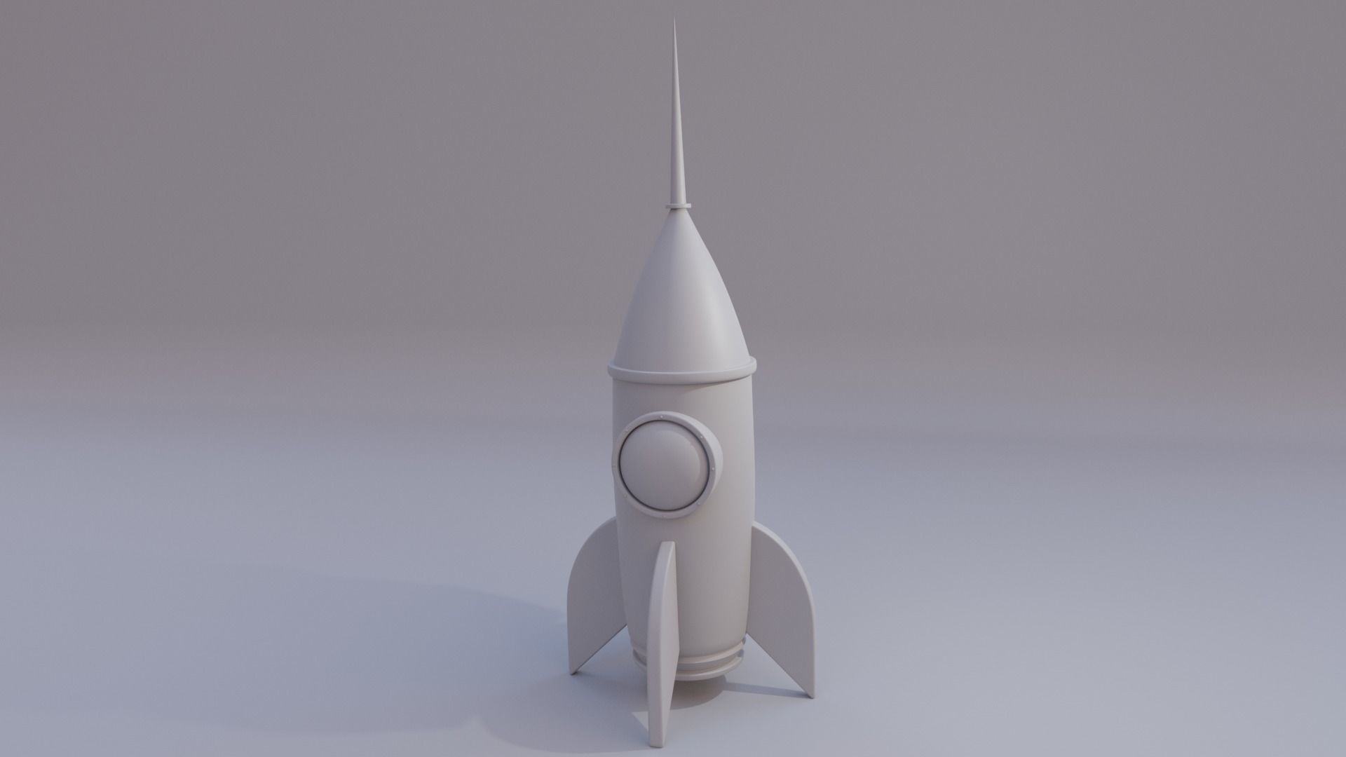 CARTOON ROCKET  3D model_5