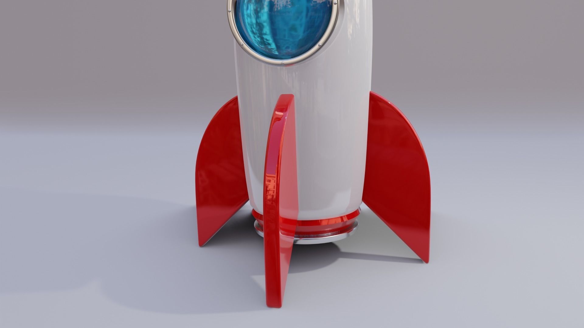 CARTOON ROCKET  3D model_2