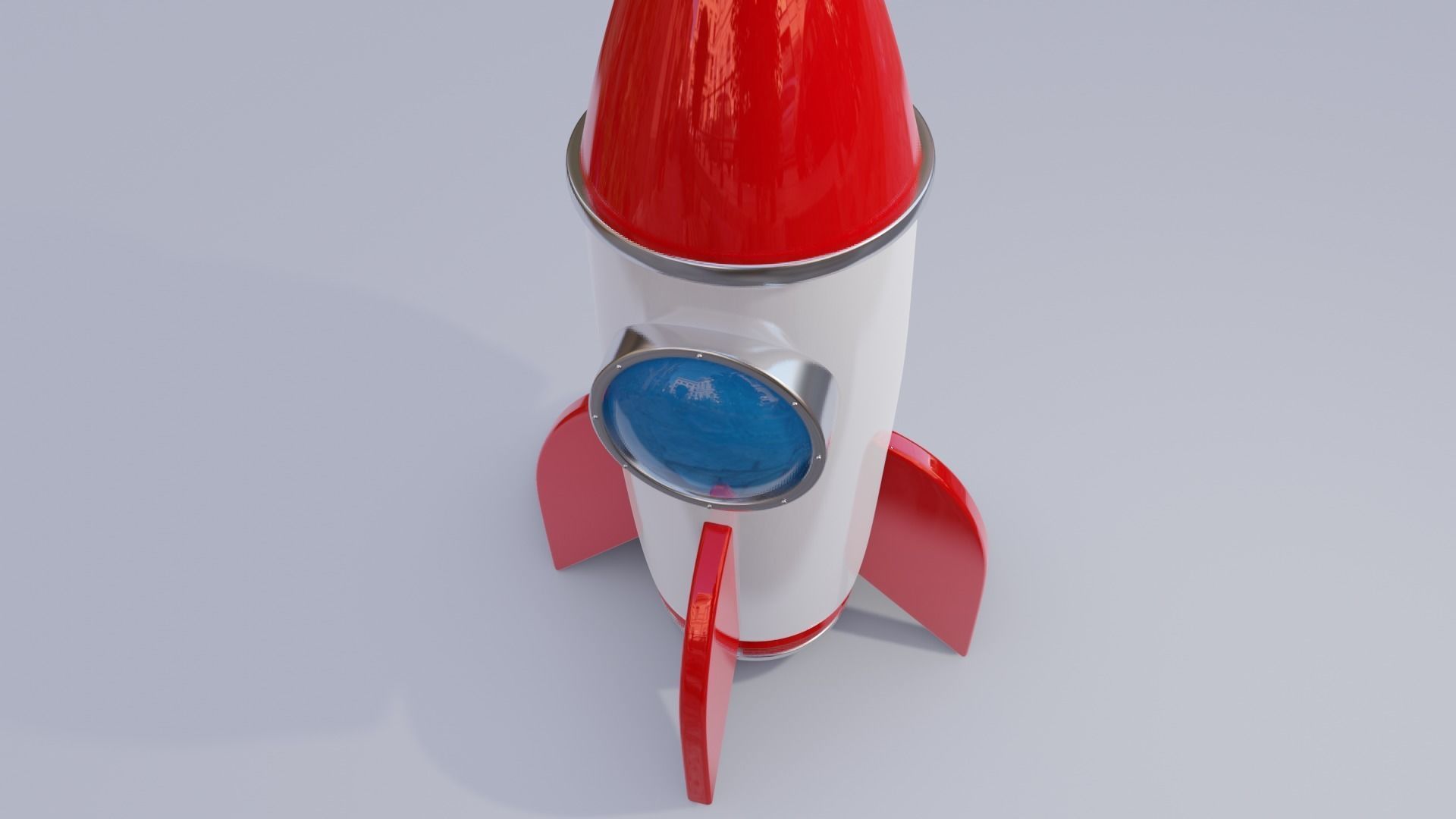 CARTOON ROCKET  3D model_3