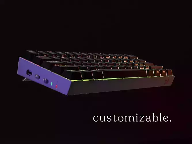 Fully customizable compact keyboard Free 3D model
