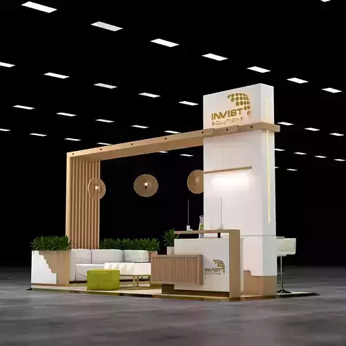 island exhibition stand 6m x 3m