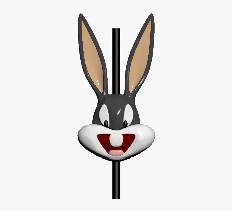 straw topper bugs bunny 3D print model