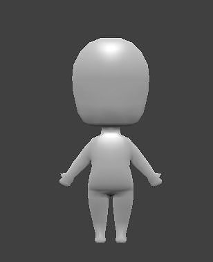 Low Poly Chibi Character 3D model