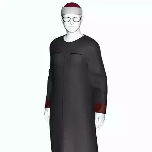 Jubah mannequin wearing long dress