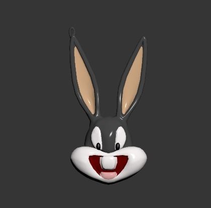 bugs bunny keychains 3D print model_1
