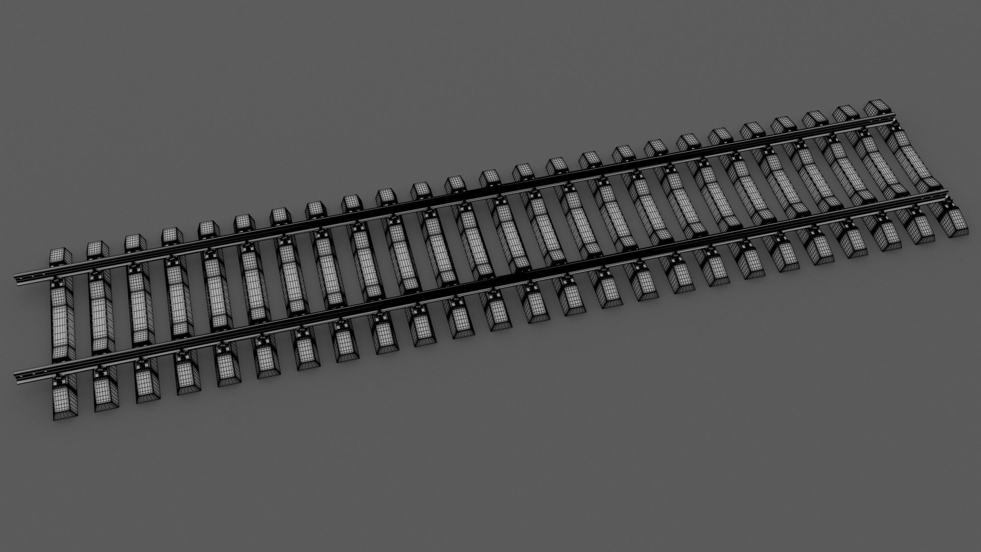 Railway Tracks 3D model_7