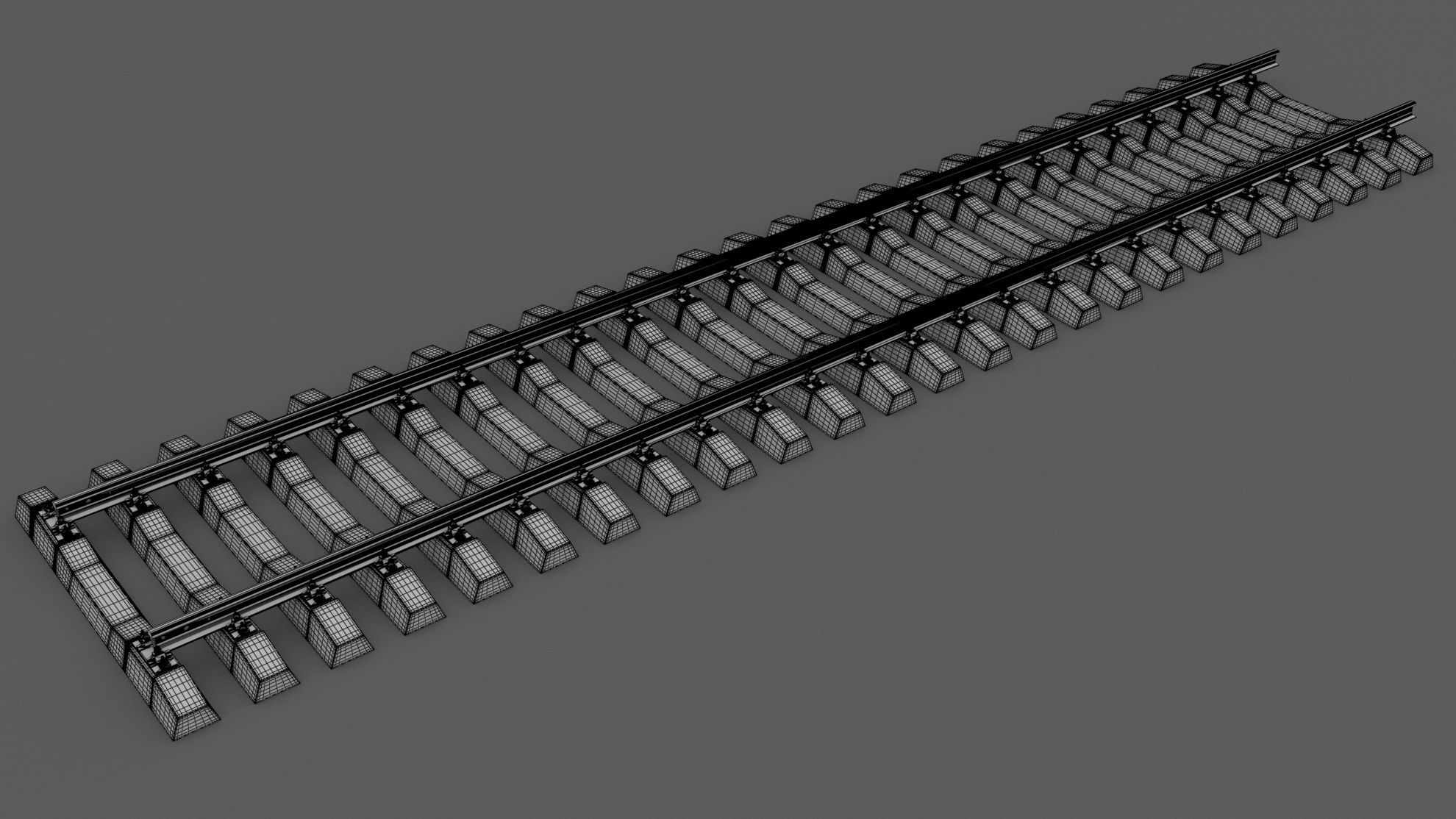 Railway Tracks 3D model_5