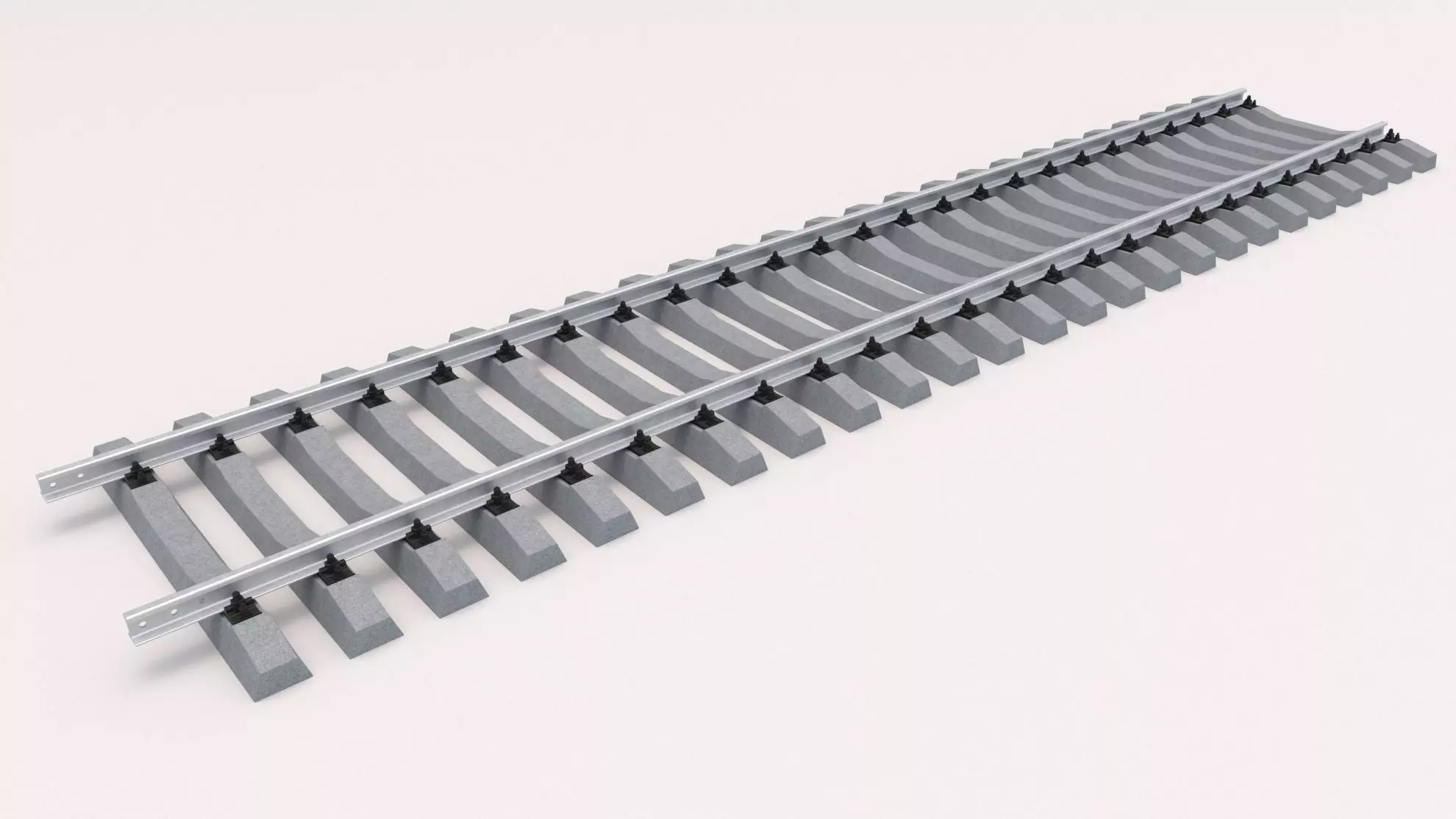Railway Tracks 3D model_0