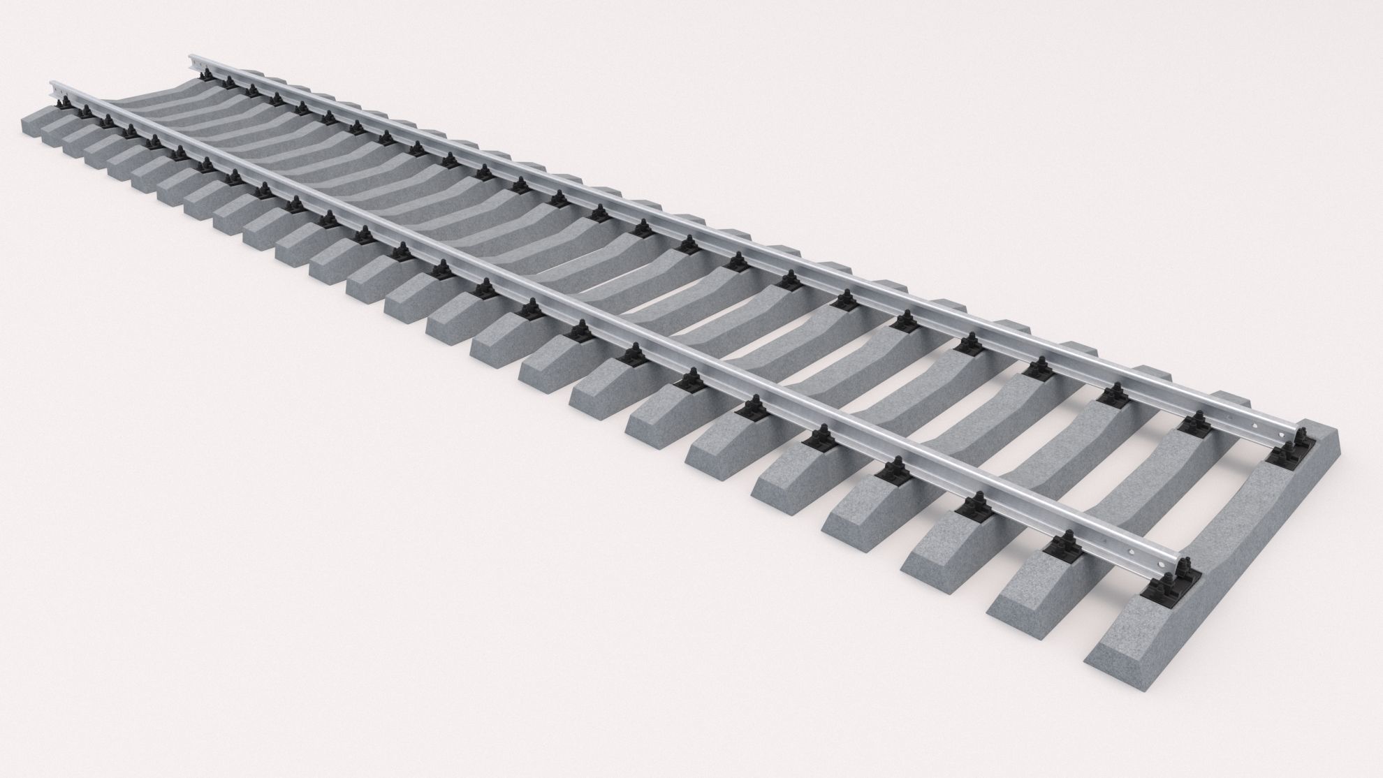 Railway Tracks 3D model_1