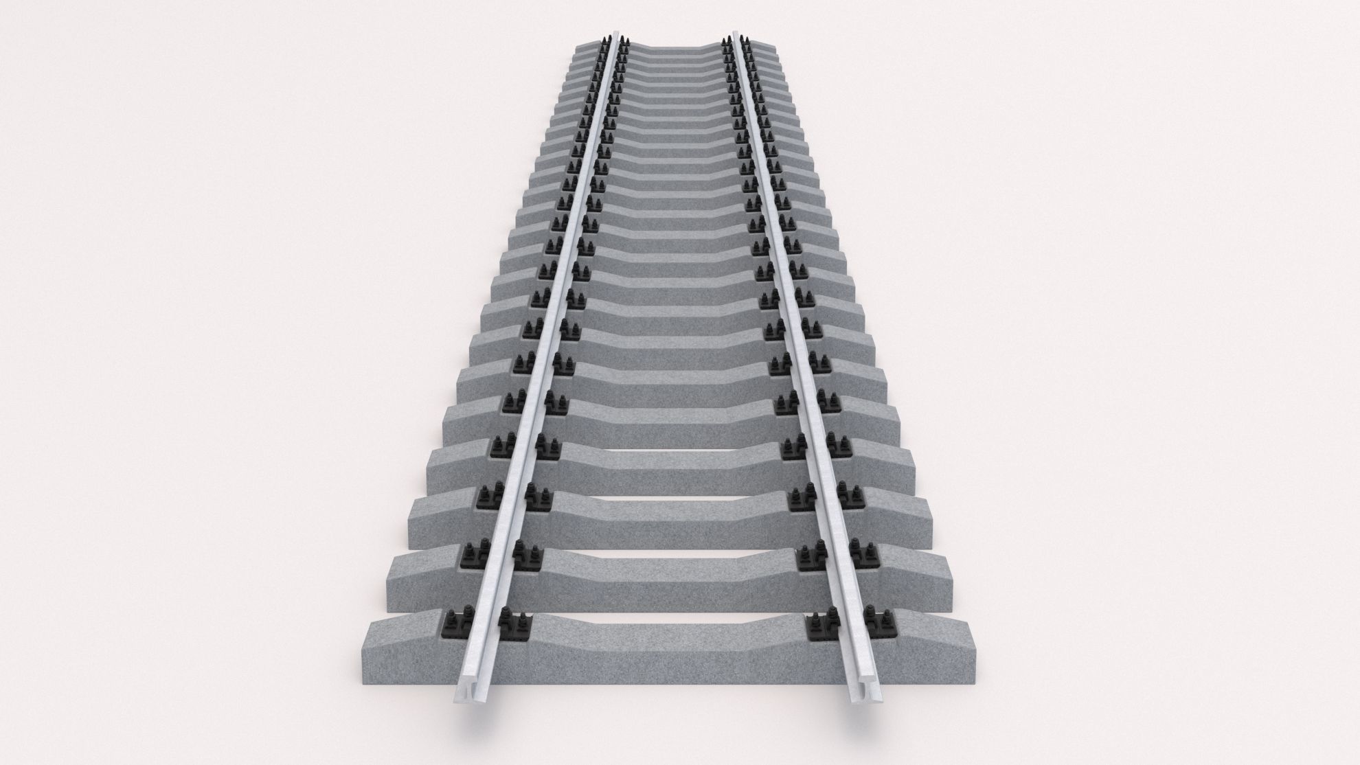Railway Tracks 3D model_3