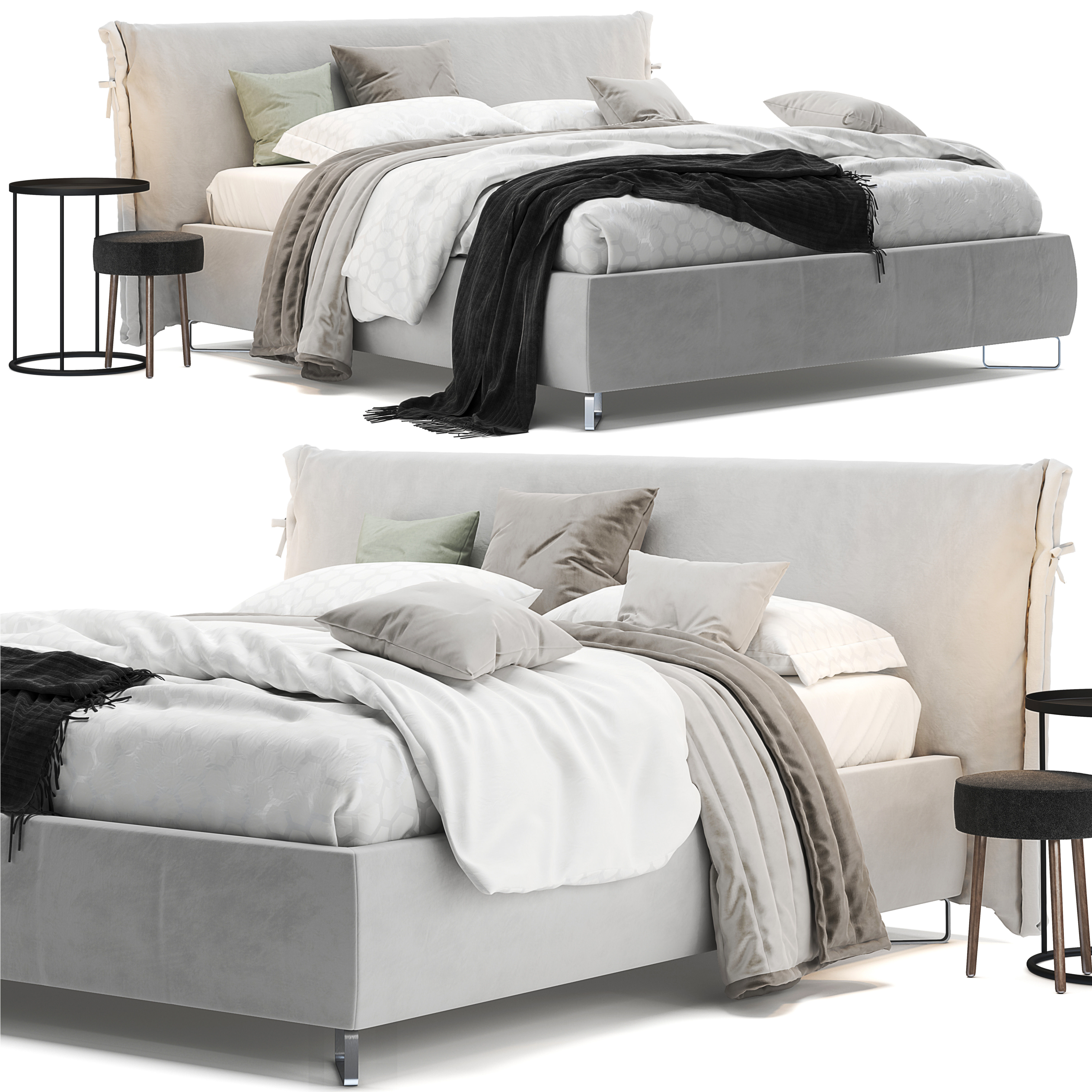 Bontempi Louise Bed 3D model_5