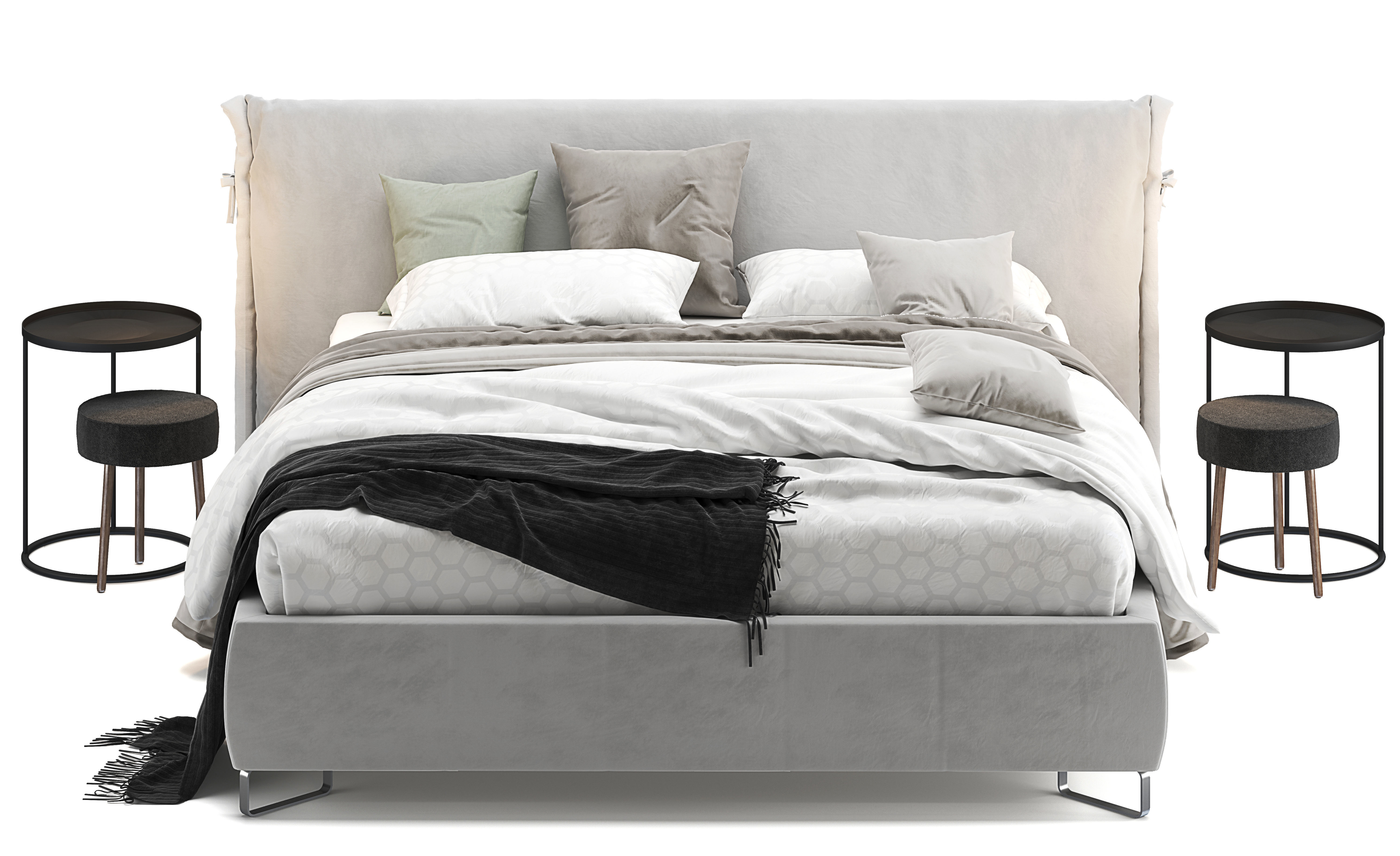 Bontempi Louise Bed 3D model_2