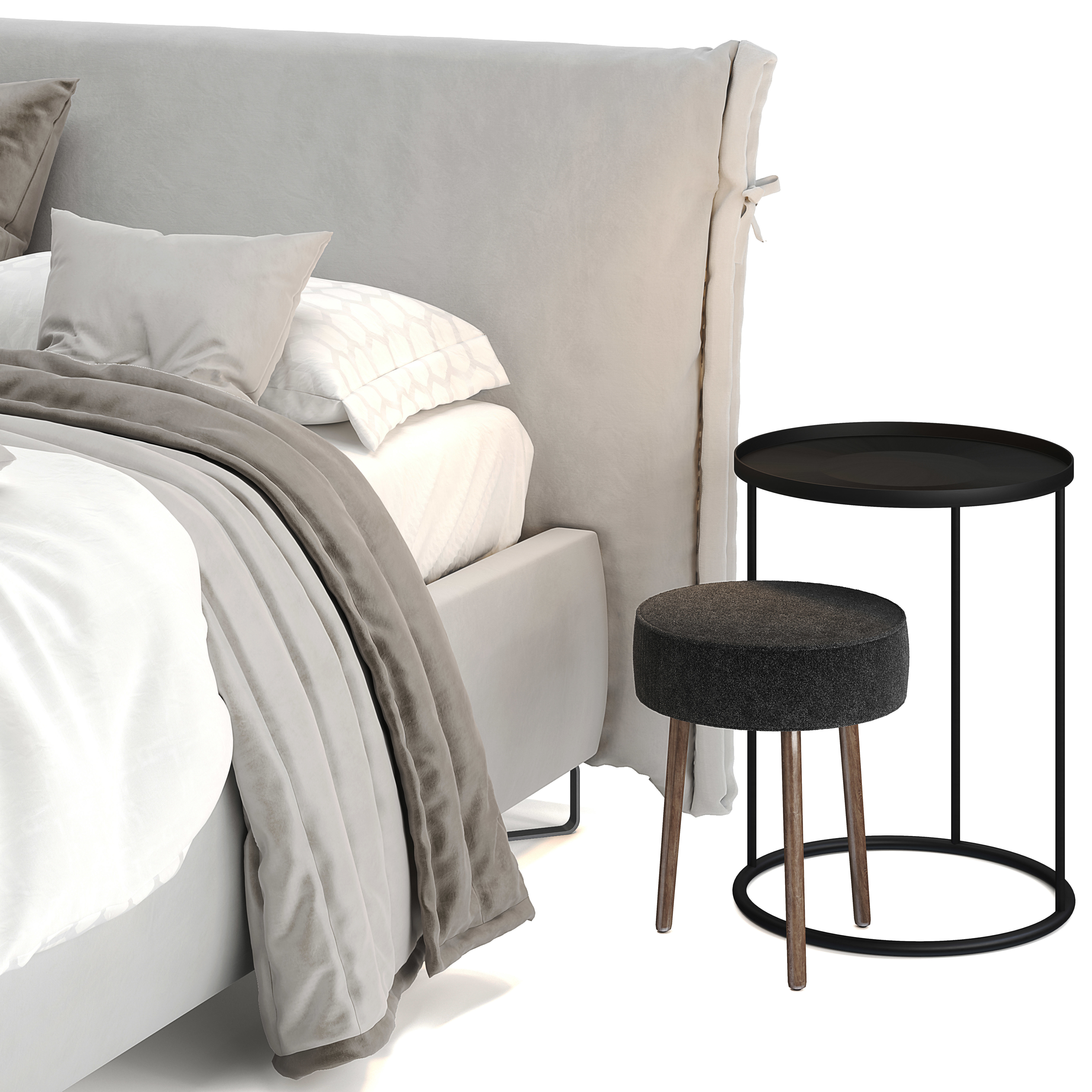 Bontempi Louise Bed 3D model_7