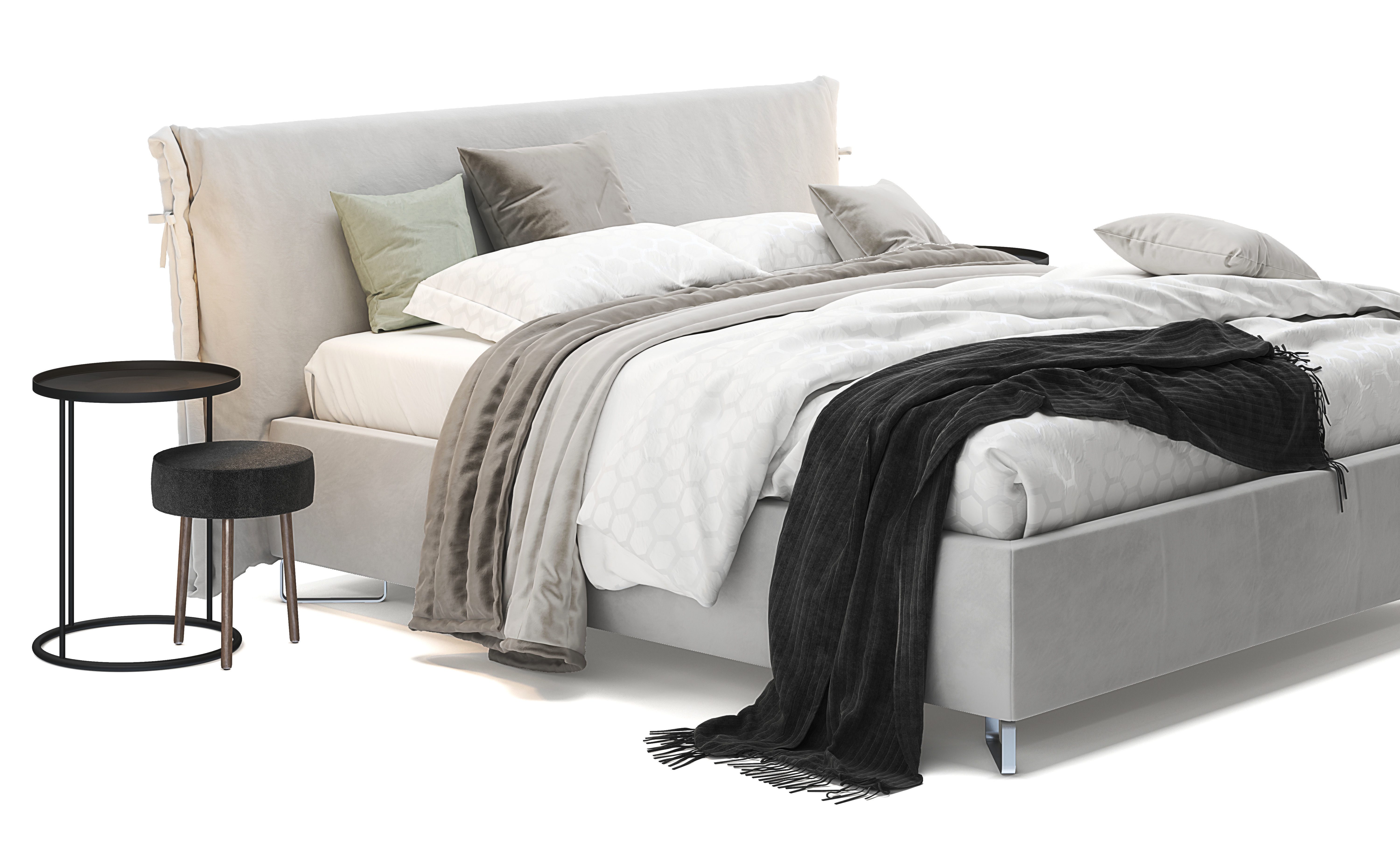 Bontempi Louise Bed 3D model_3