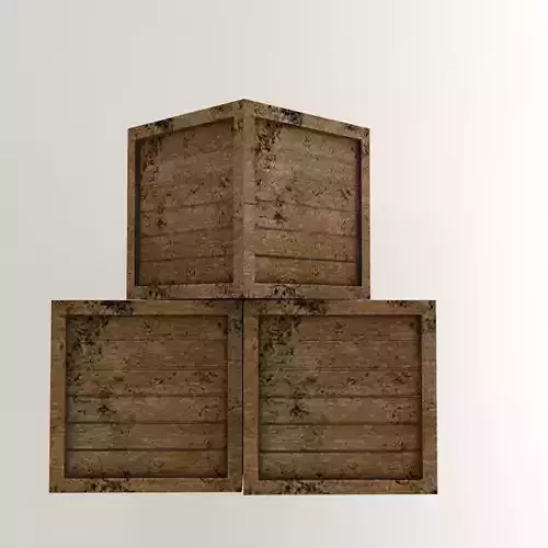 Boxes three wooden crates