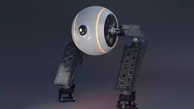 Roboid Mech - rigged Low-poly 3D model