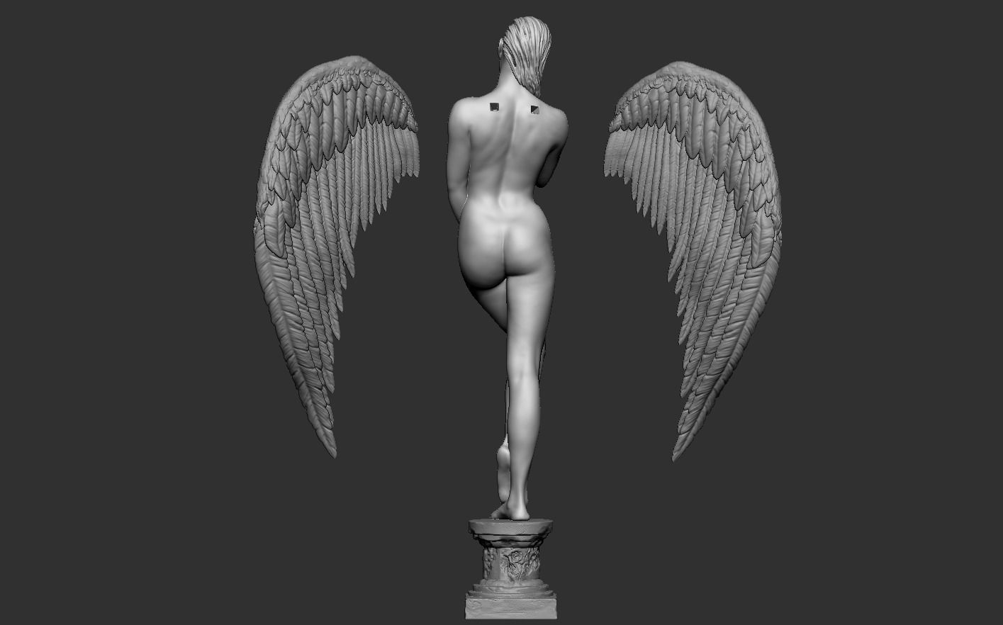 Angel Statue 3D print model_17