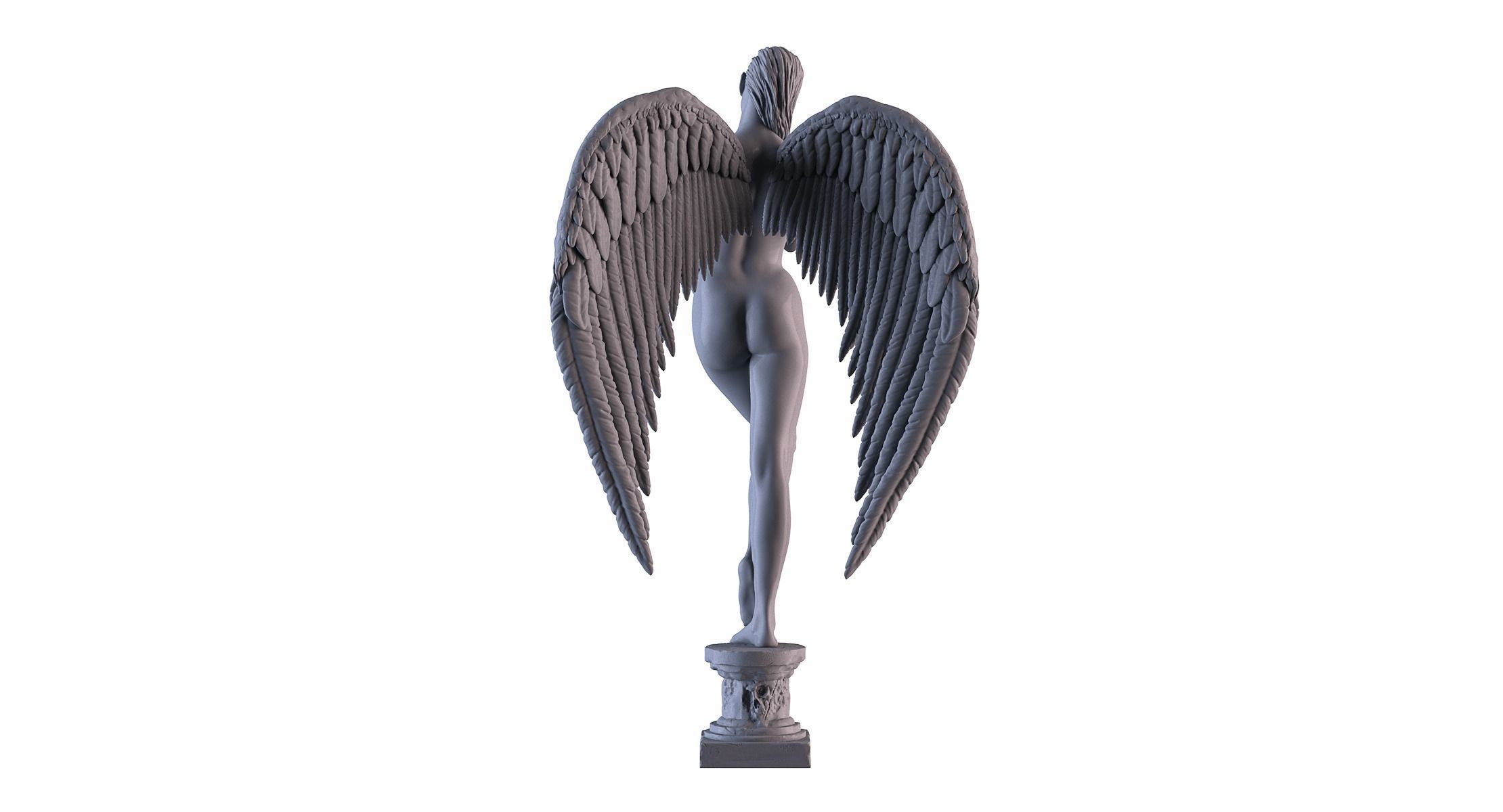 Angel Statue 3D print model_5