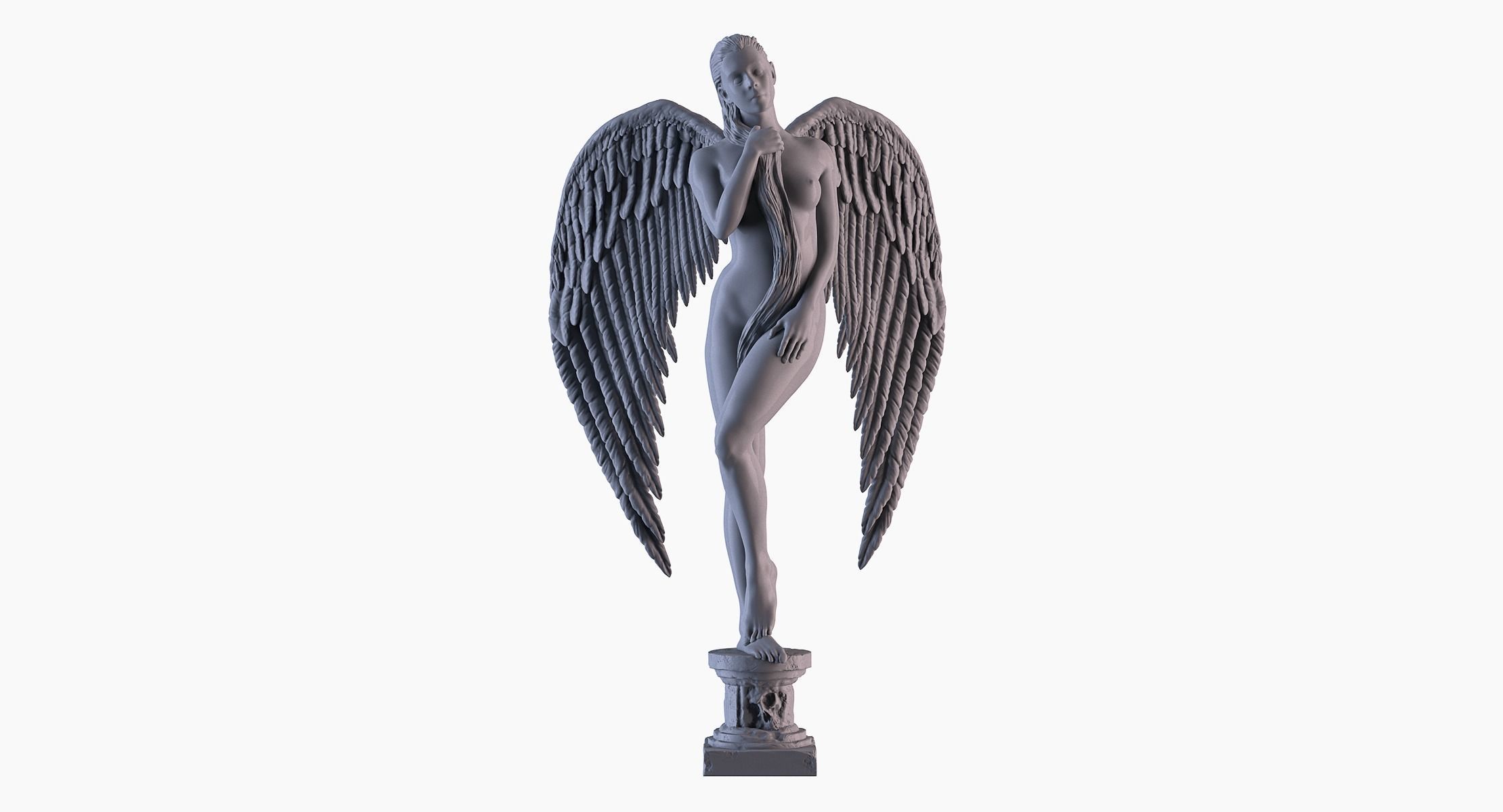 Angel Statue 3D print model_1