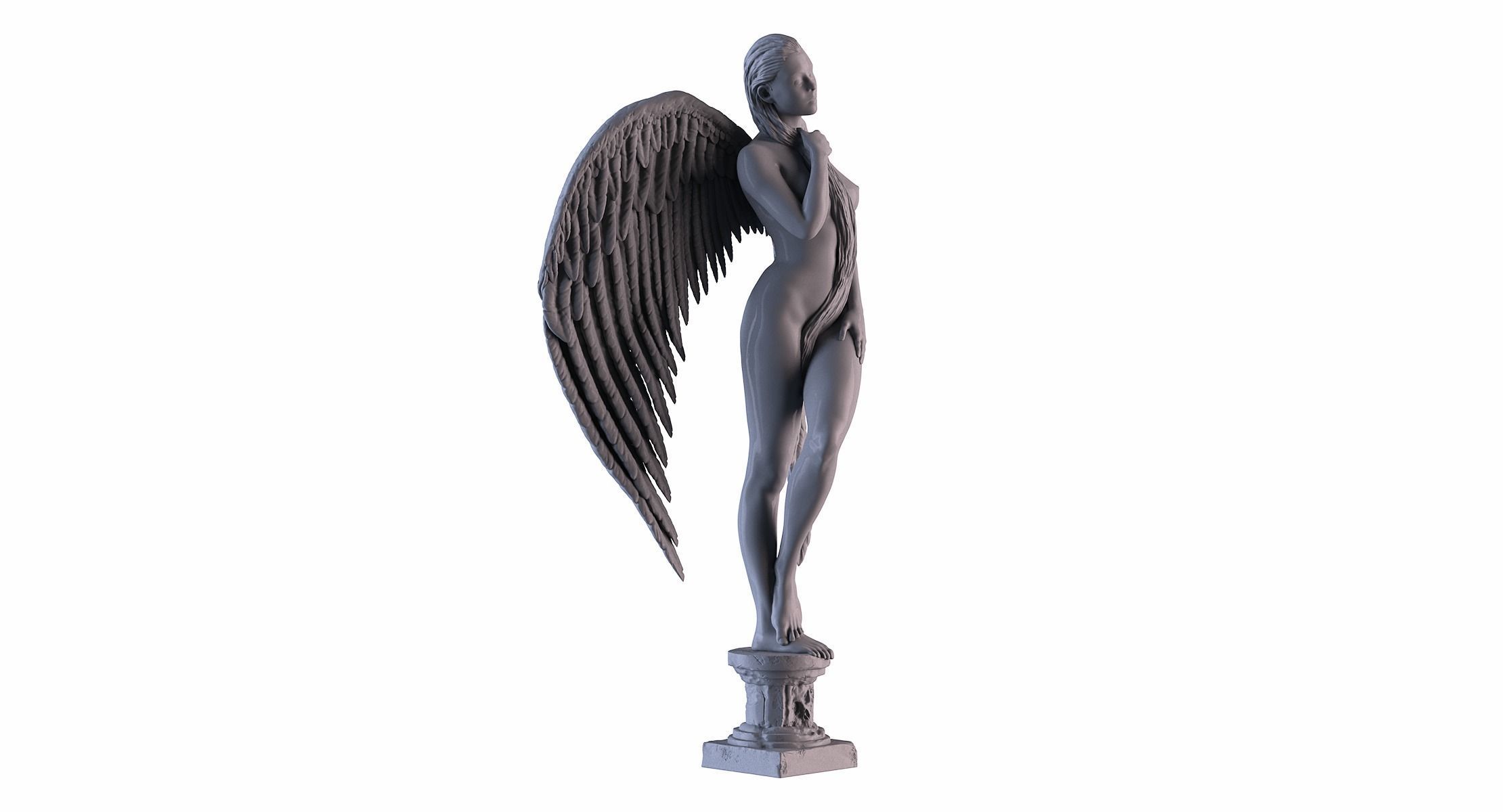 Angel Statue 3D print model_2
