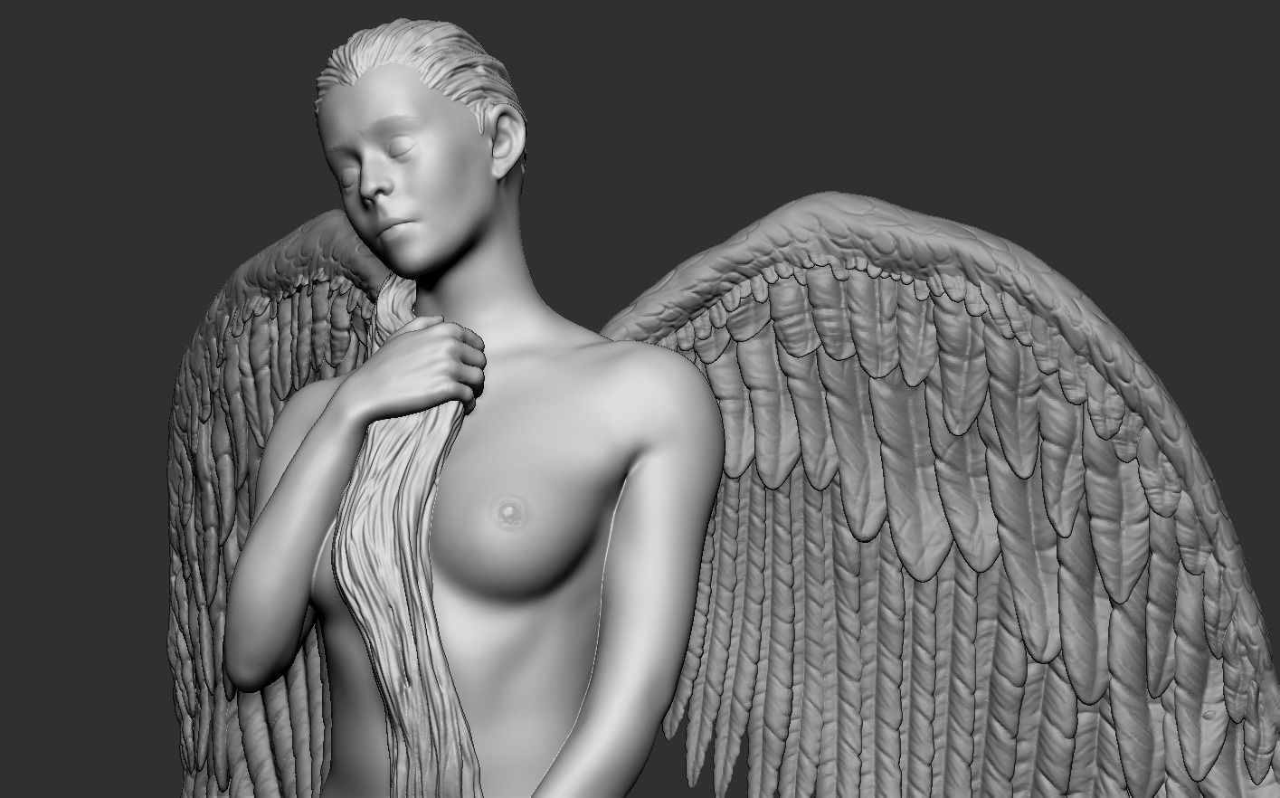 Angel Statue 3D print model_15