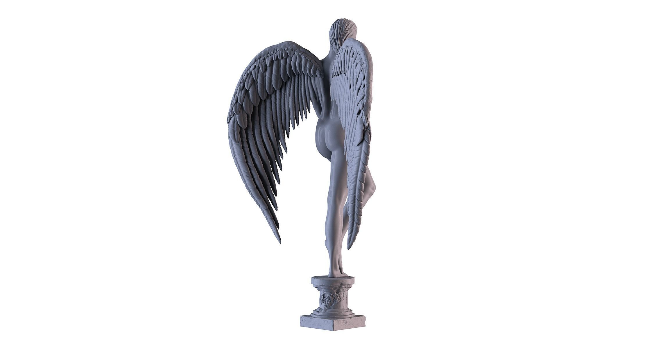 Angel Statue 3D print model_4
