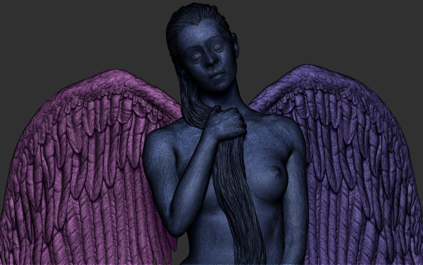 Angel Statue 3D print model_20