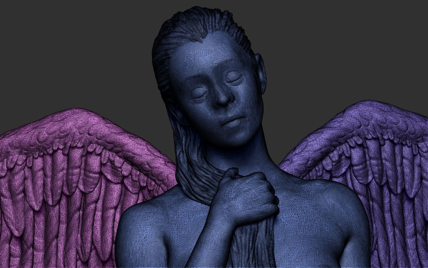 Angel Statue 3D print model_21
