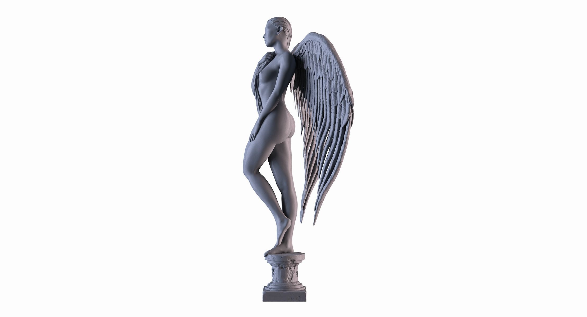 Angel Statue 3D print model_7