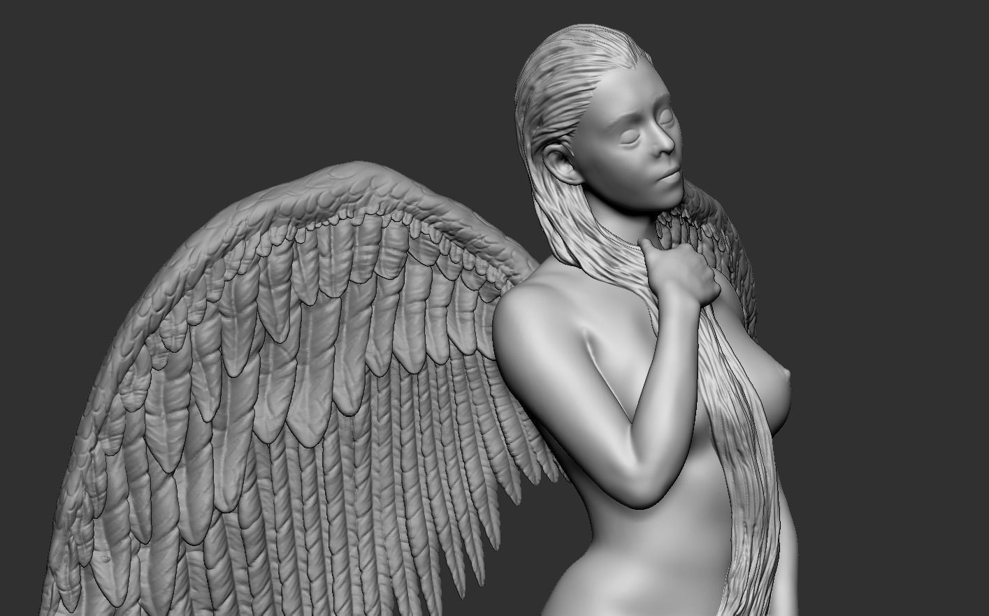 Angel Statue 3D print model_14