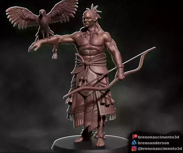 Orc Falconer Miniature