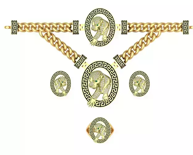 set tegir egyptian gold jewelry