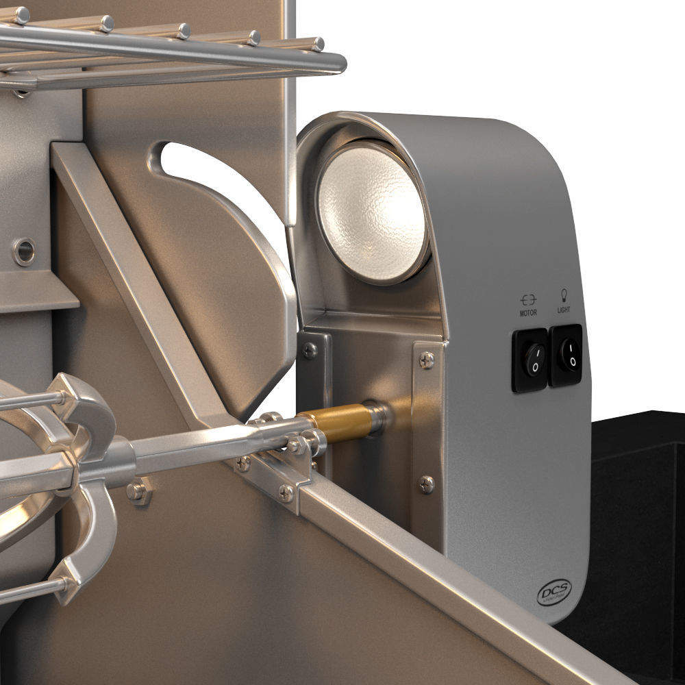 DCS gas grill series 9 Rotisserie and Charcoal with Power Burner 3D model_3