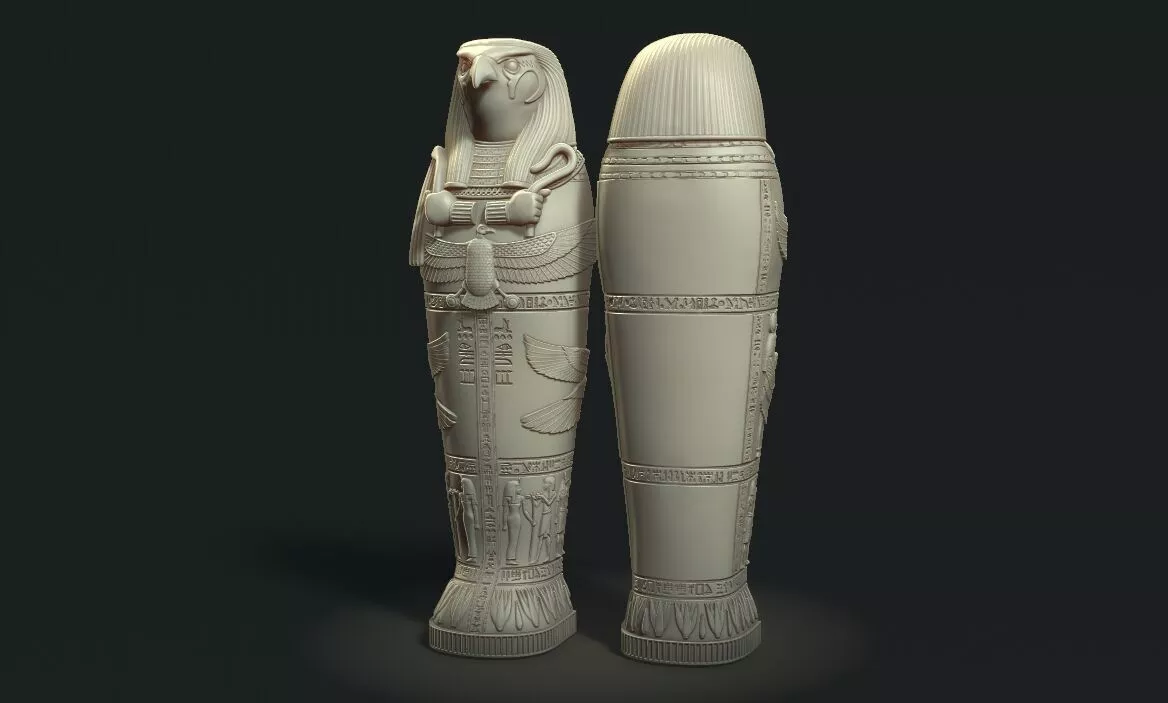 Egyptian Horus Sarcophagus statue 3d printable model 3D print model