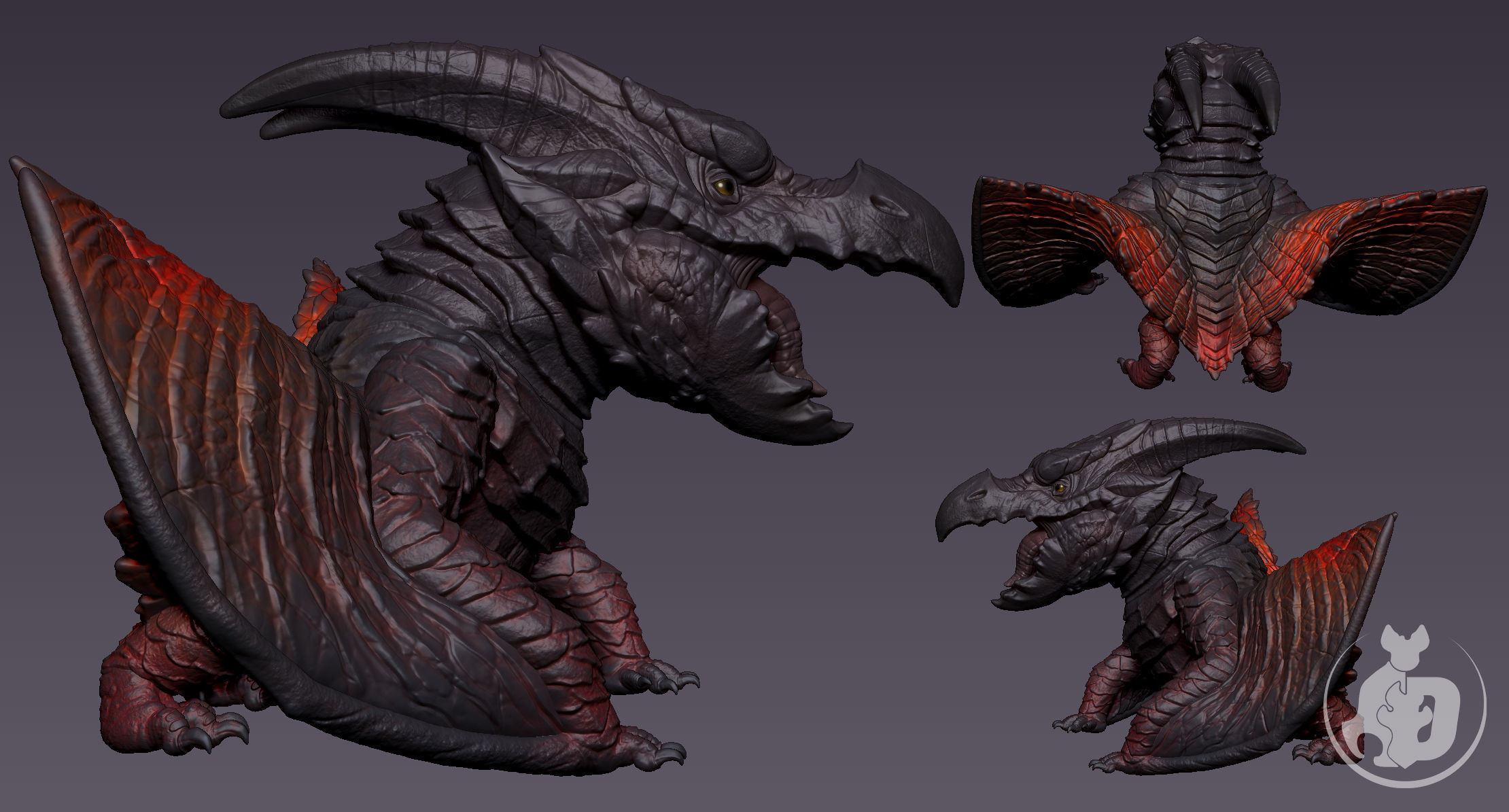 Rodan Titan Godzilla 3D print model_1
