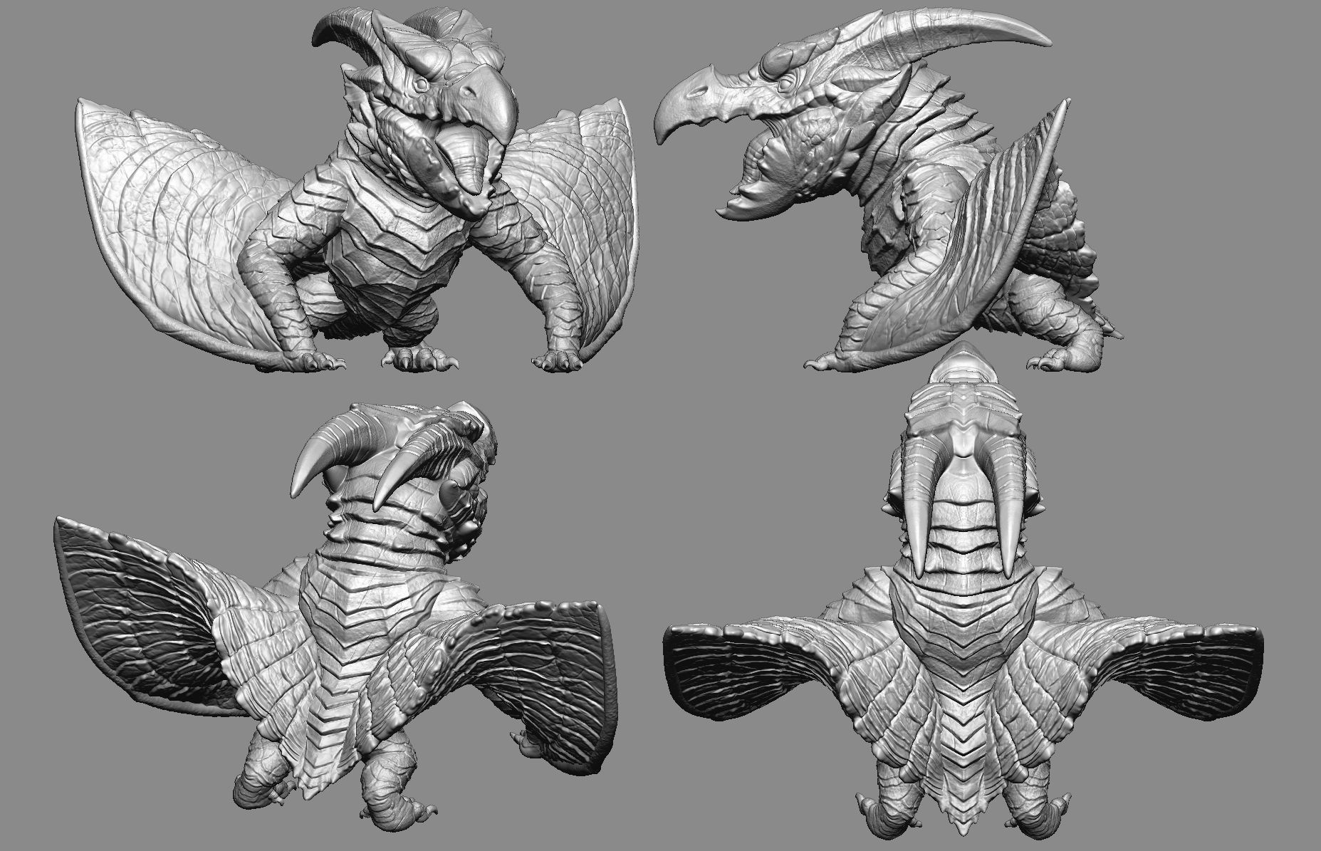 Rodan Titan Godzilla 3D print model_4