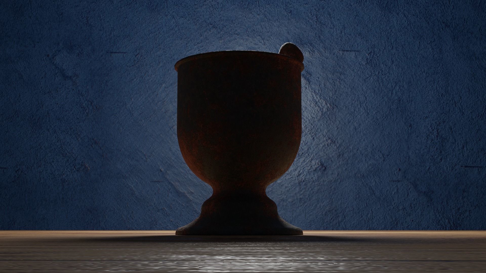 Rusted Mortar and Pestle Low-poly 3D model_5