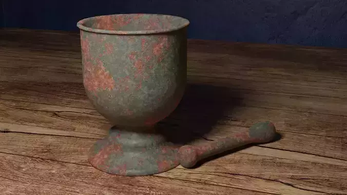 Rusted Mortar and Pestle