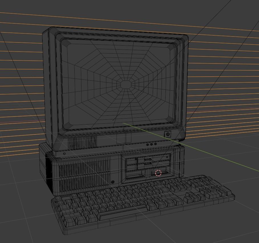 Retro IBM Computer 3D model_4