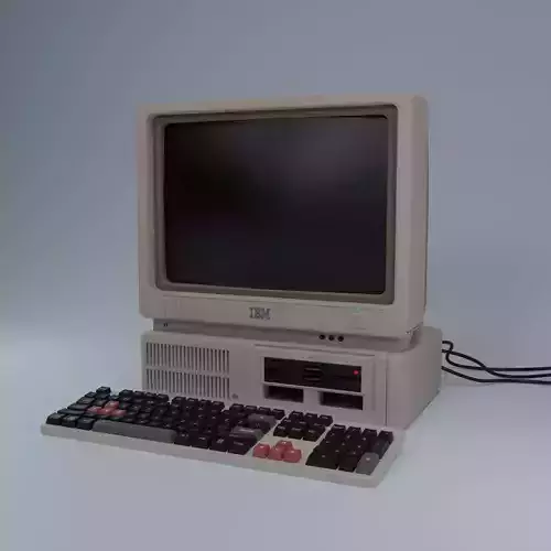 Retro IBM Computer 3D model