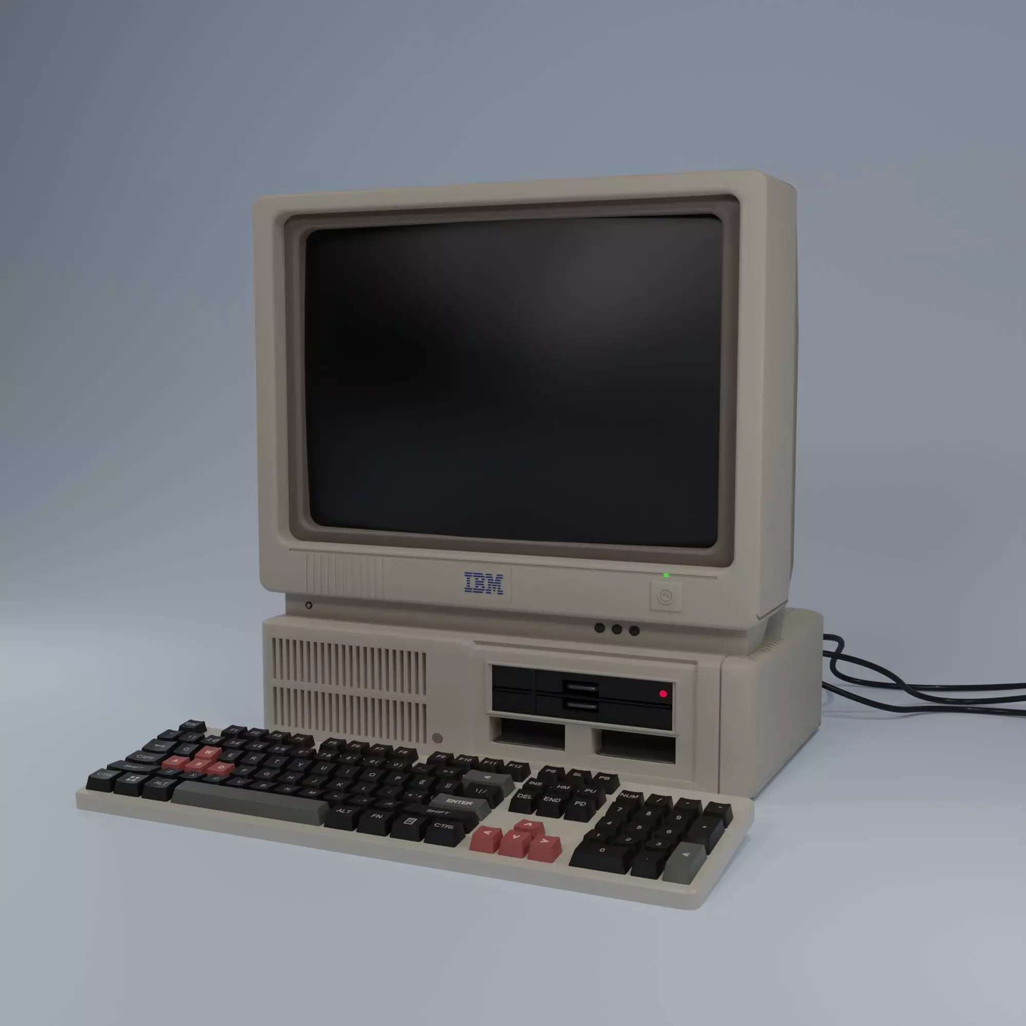 Retro IBM Computer 3D model_0