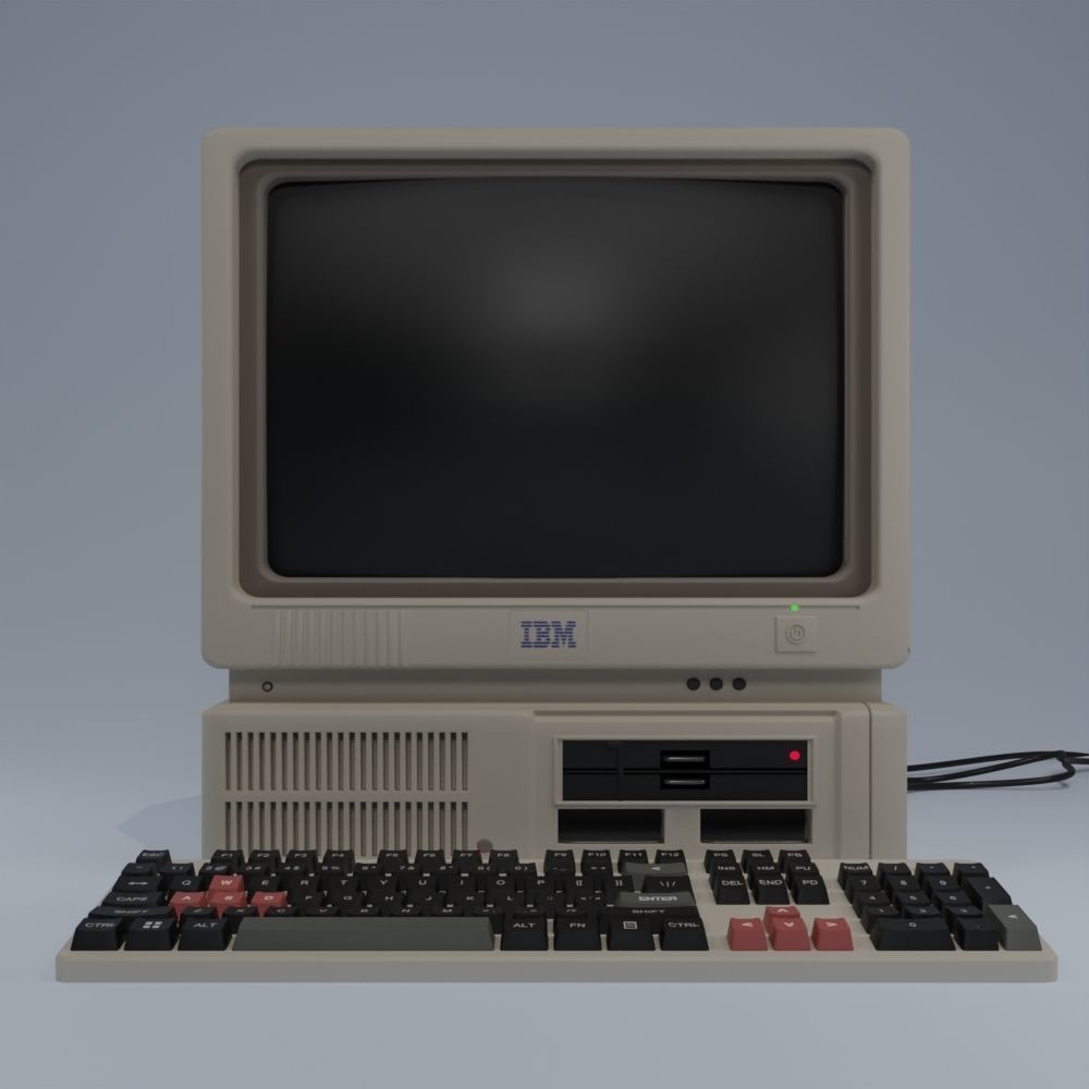 Retro IBM Computer 3D model_2