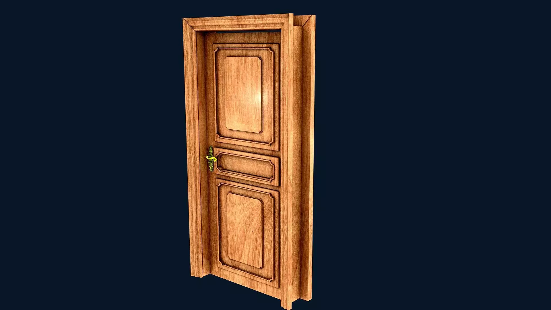 THE DOOR wooden 3D model_0