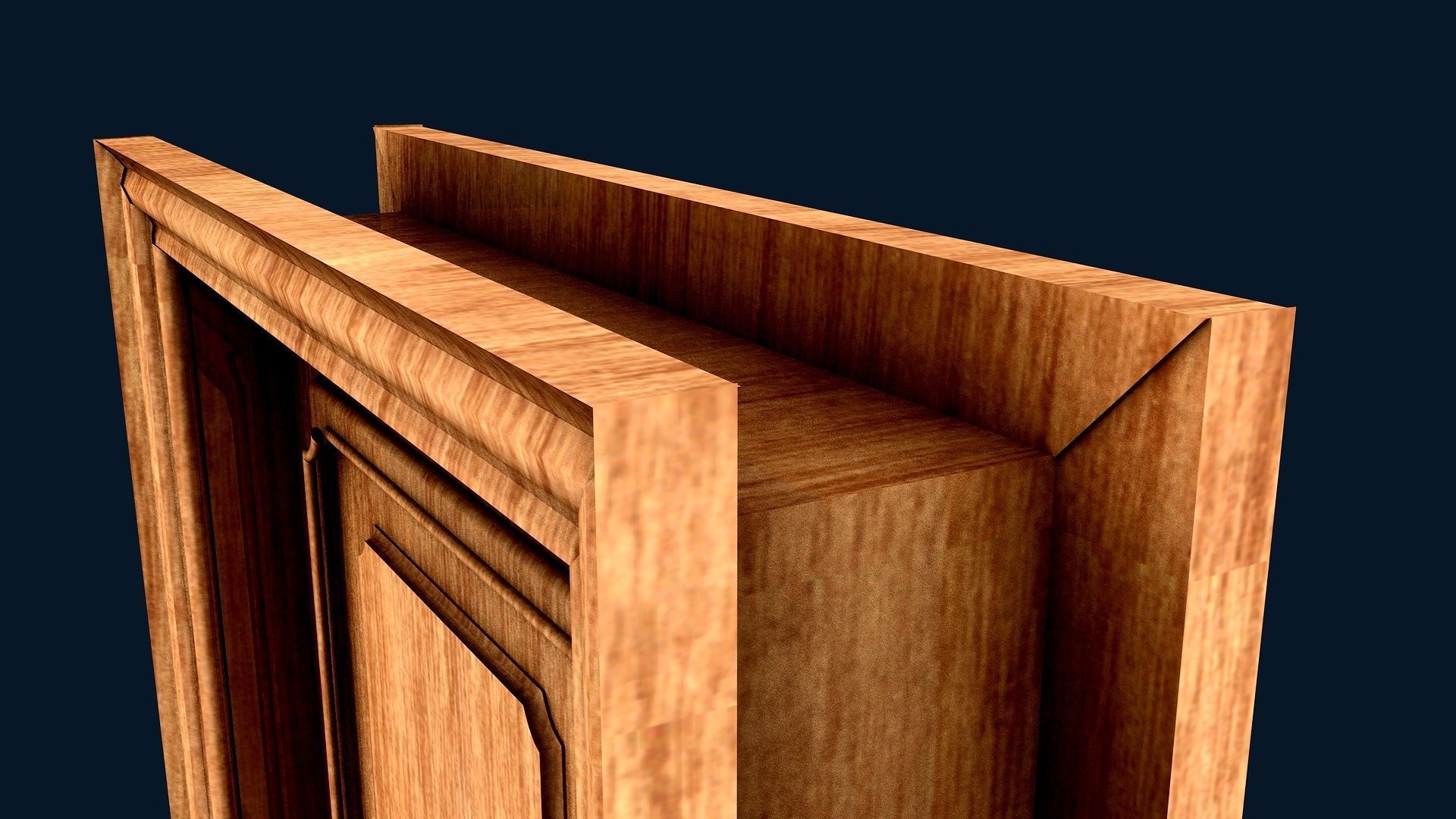 THE DOOR wooden 3D model_2