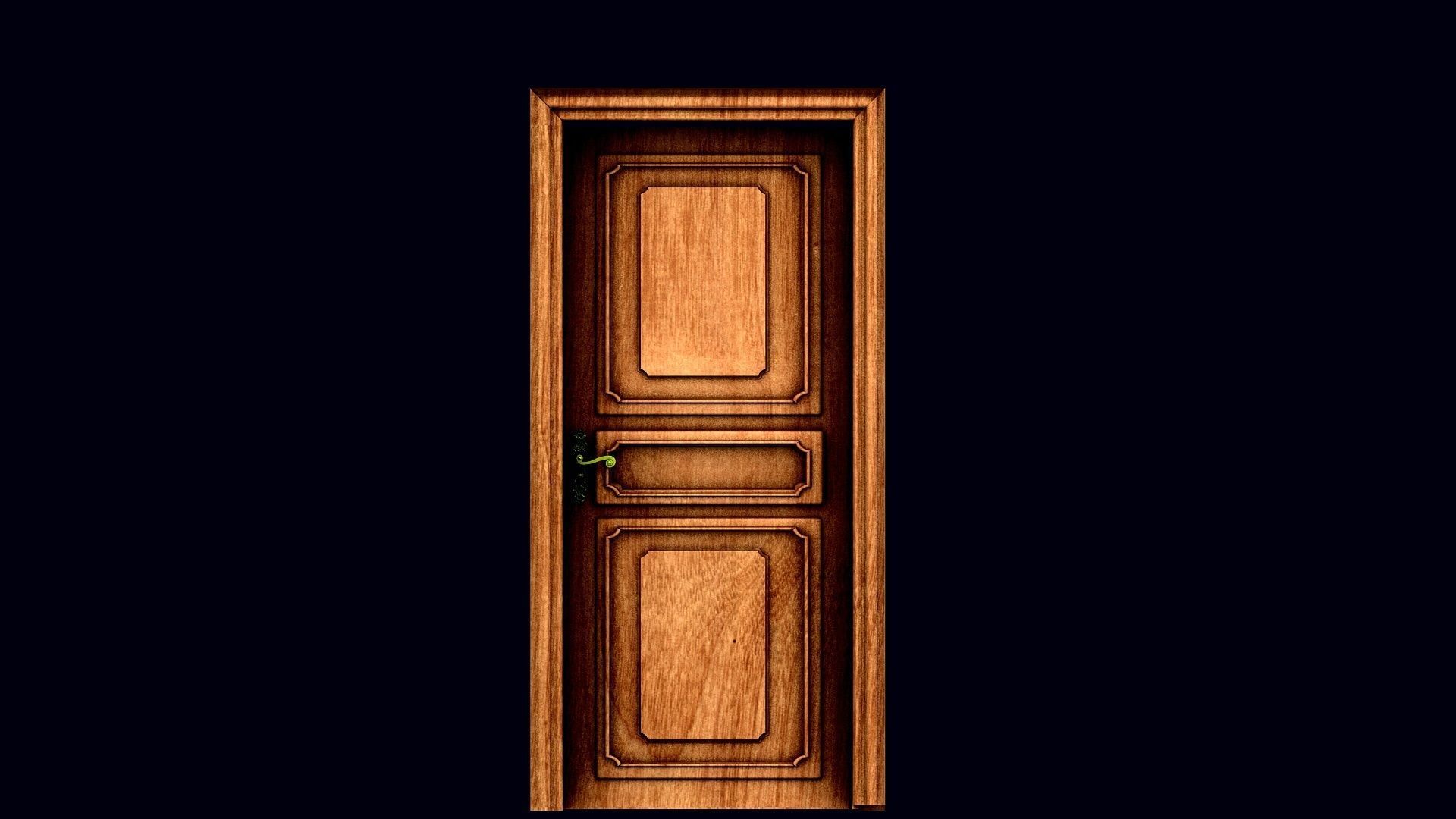 THE DOOR wooden 3D model_1