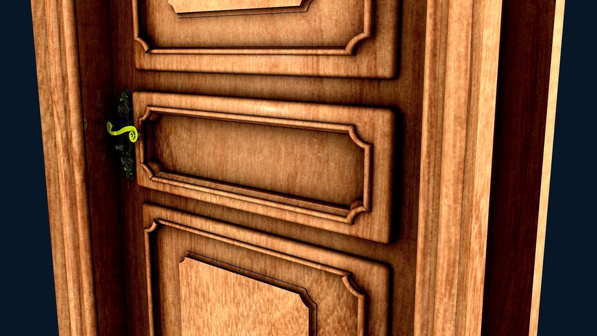THE DOOR wooden 3D model_4
